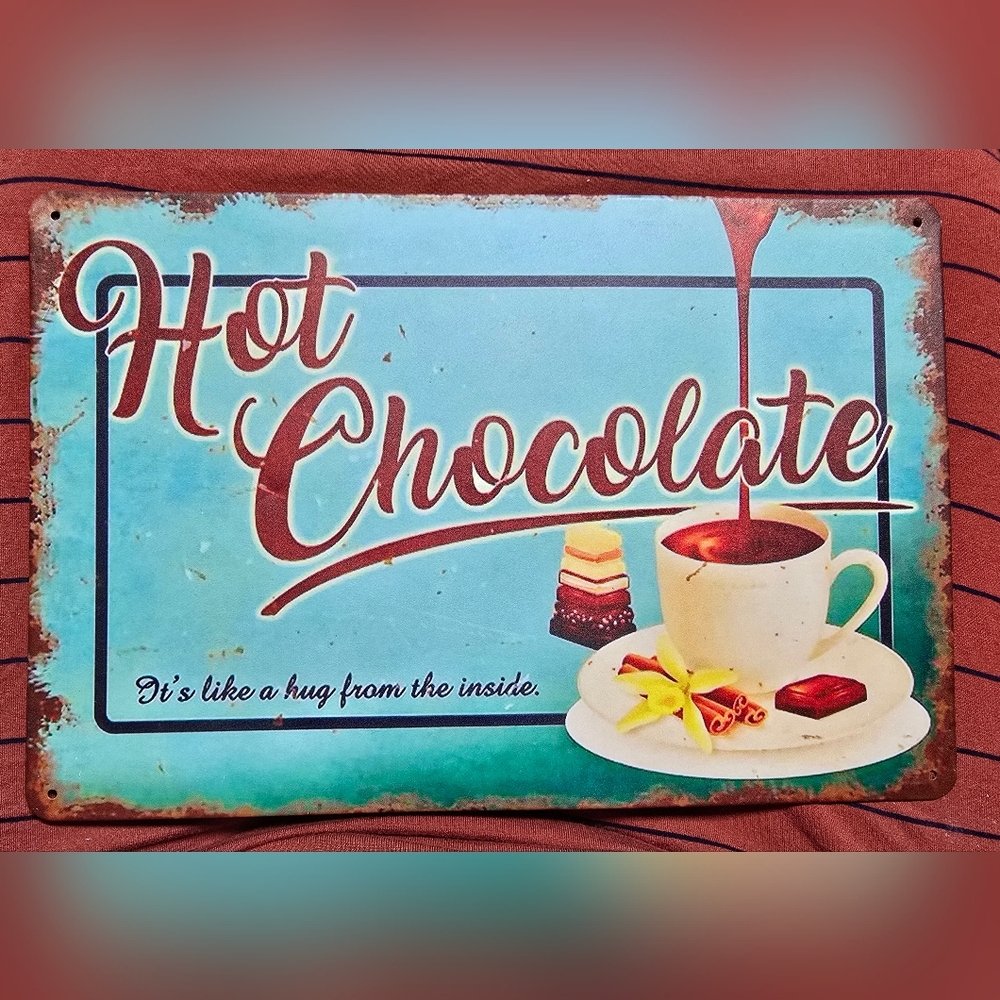 Retro Hot Chocolate Metal Sign